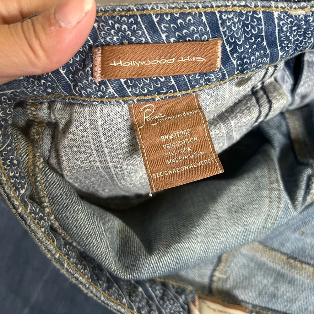 Paige Hollywood hills low rise distressed flare denim - Picture 11 of 12